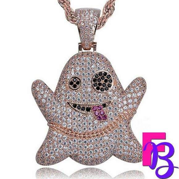 18k White Gold Pave Ghost Pendant - Picture 8 of 14